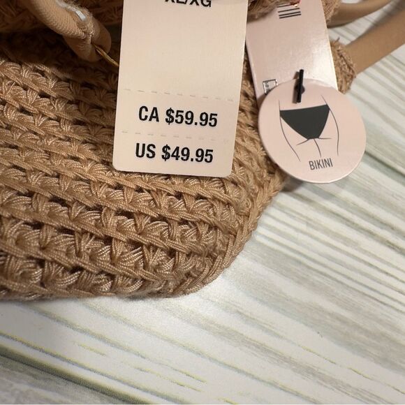 NWT VICTORIA’S SECRET NUDE CROCHET BIKINI BOTTOM WITH SEA SHELL CHARMS X-LARGE - Picture 5 of 7